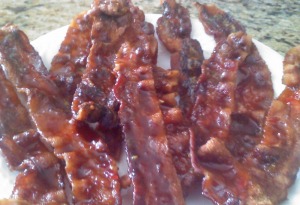 Red Pepper Jelly Glazed Bacon