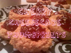 ~Cherry Cheesecake Thumbprint Cookies!