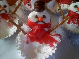 ~Melting Snowmen Cupcakes!