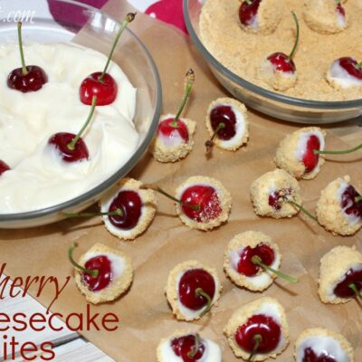 ~Cherry Cheesecake Bites!