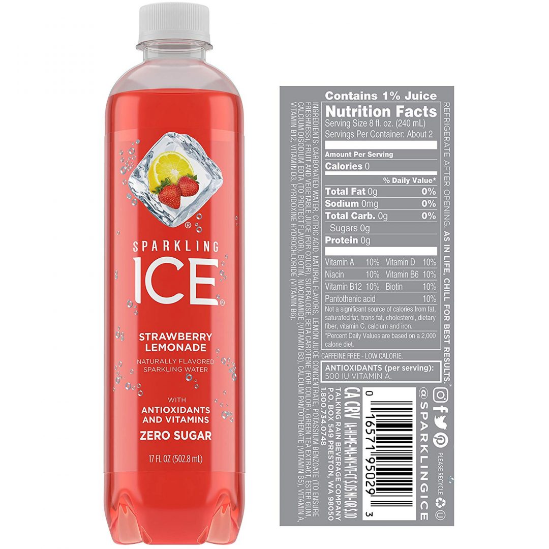 Ice Sparkling Water Nutrition Facts Sugar